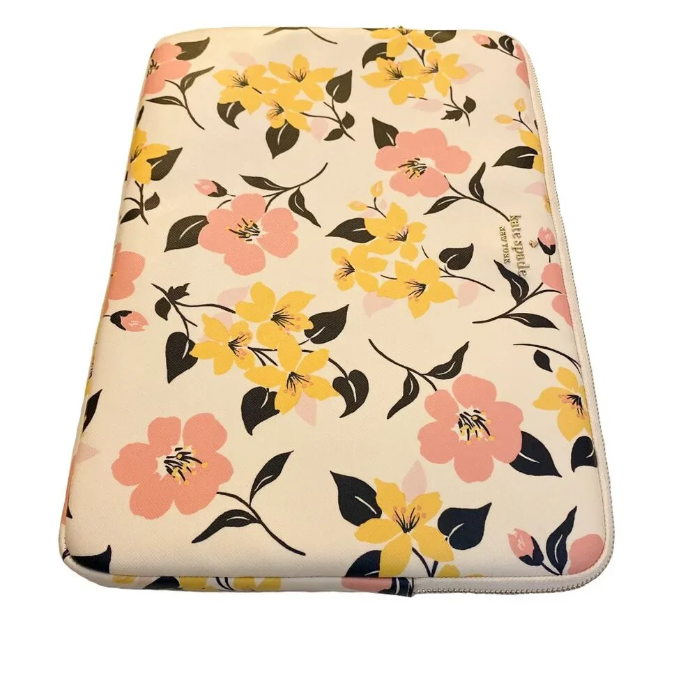 KATE SPADE New York Staci Lily Blooms Universal Laptop Sleeve 15